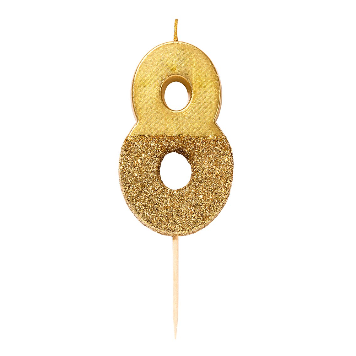 Gold Glitter Number Candle - Penny Black