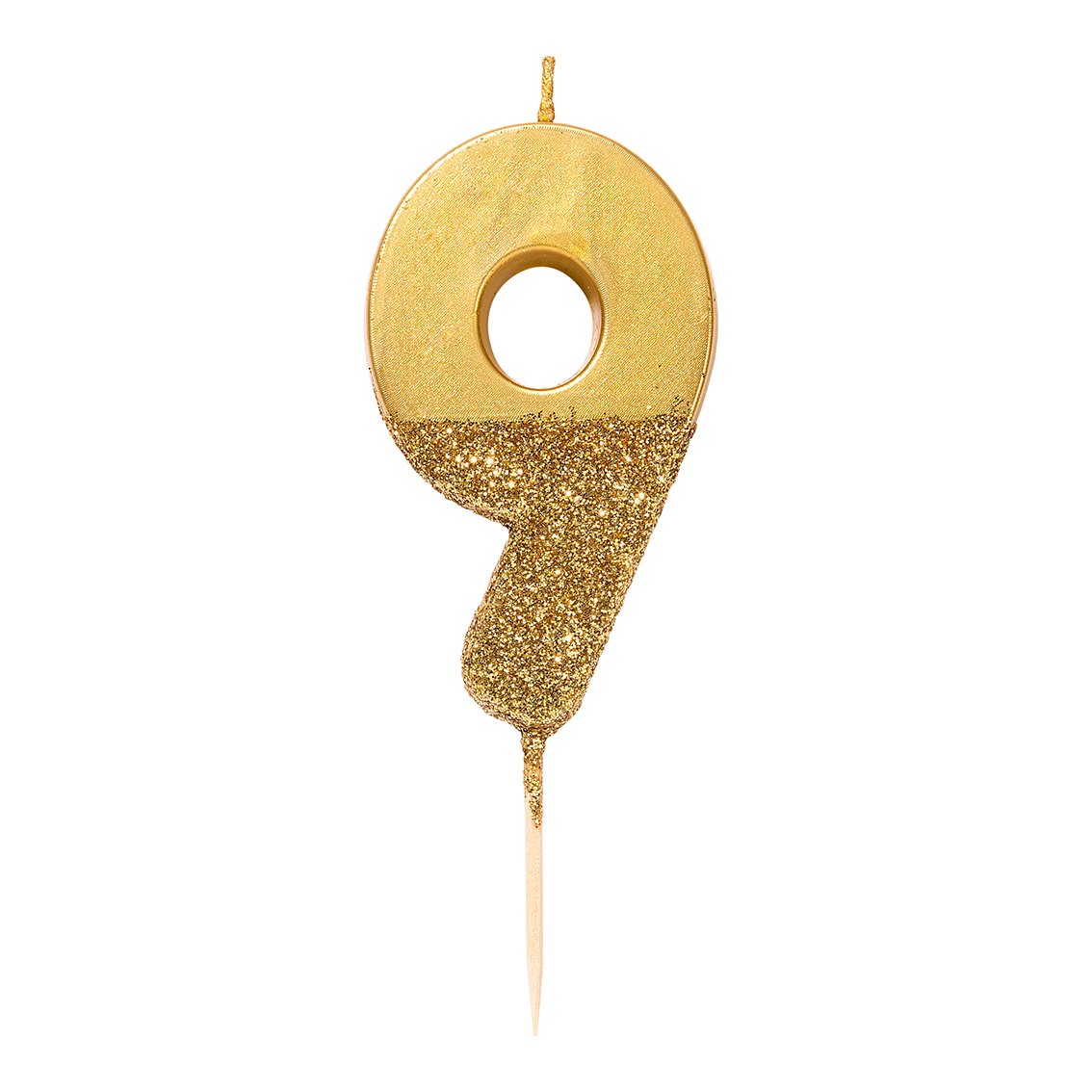 Gold Glitter Number Candle - Penny Black