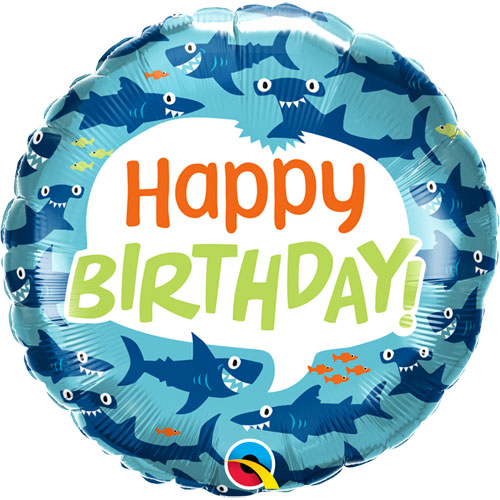 Birthday Fun Sharks 18" Foil Balloon