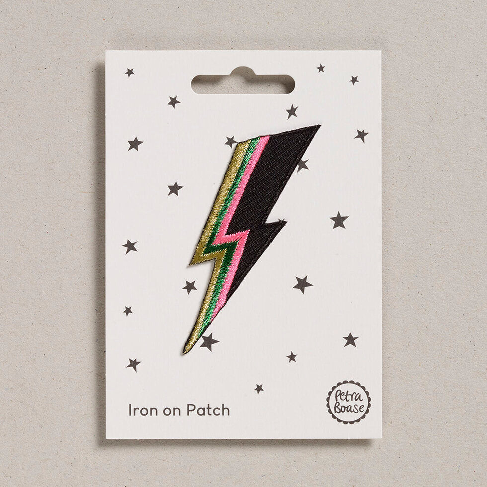Colourful Iron on Patch - Bolt