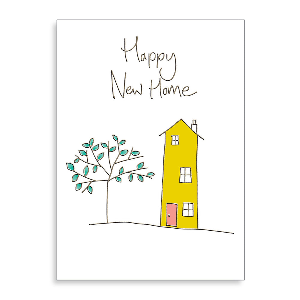 New Home House & Tree Card
