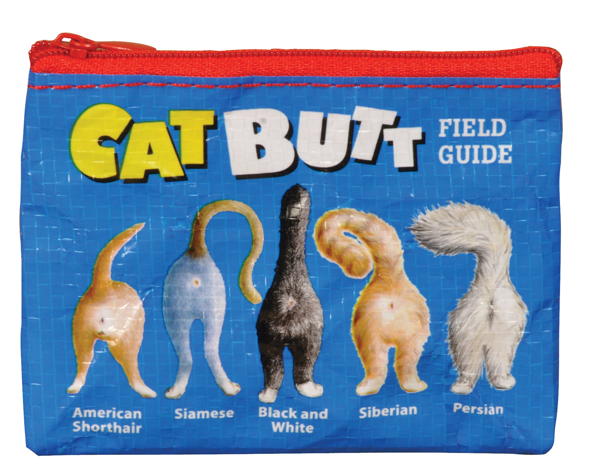 Cat Butt Blue Q Coin Purse
