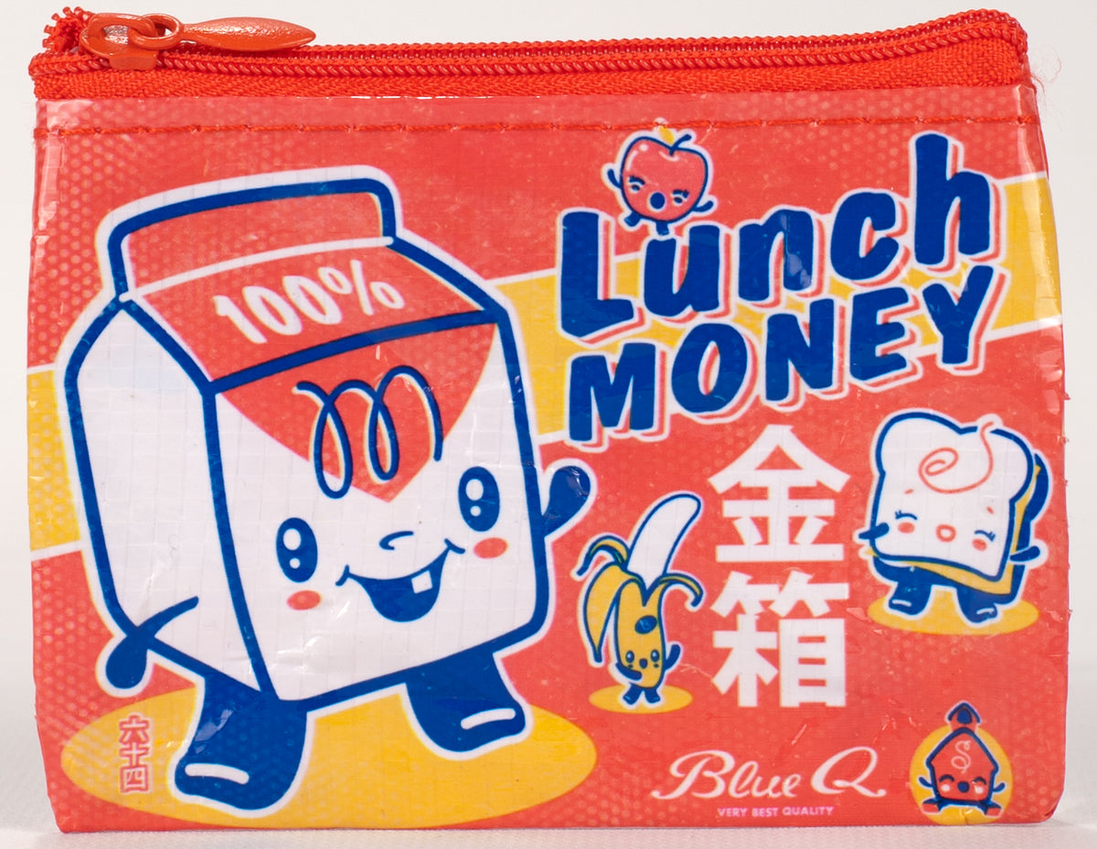 Lunch Money Blue Q Coin Purse