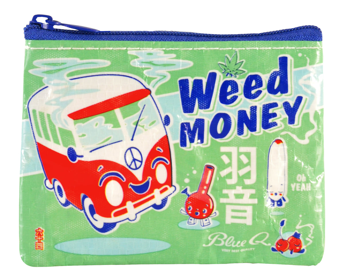 Weed Money Blue Q Coin Purse