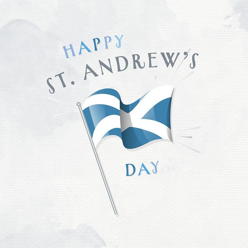 Scottish Saltire Flag Happy St Andrew's Day Card