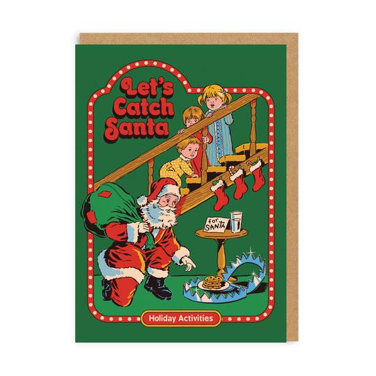 Let's Catch Santa Funny Christmas Card - Penny Black
