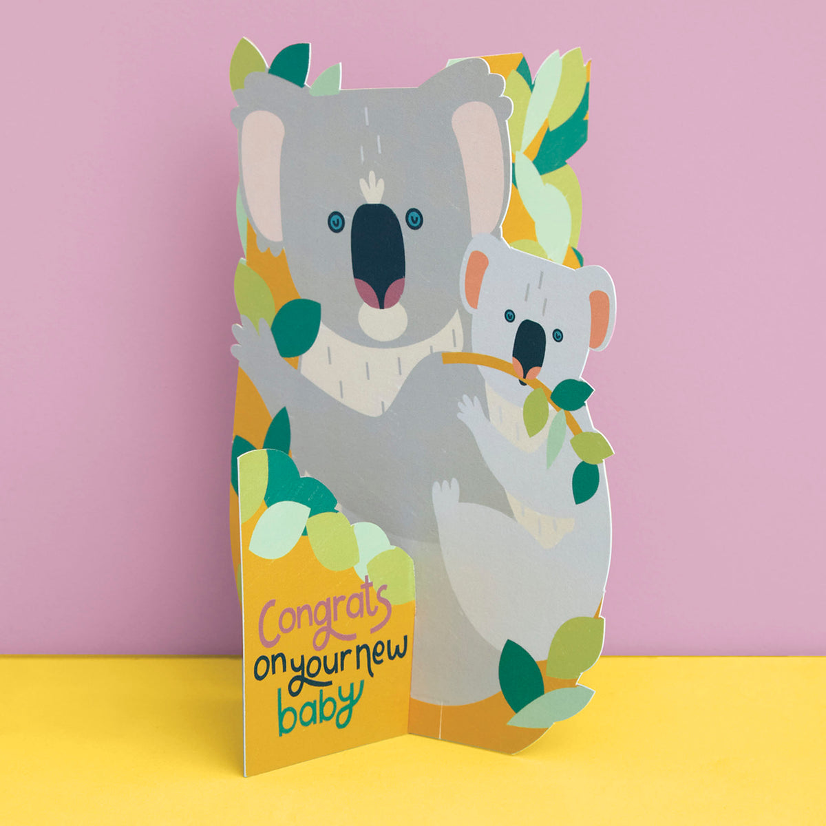 3D Fold-out Koala and Joey New Baby Card