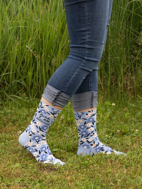 Bitch I AM Relaxed Floral Socks
