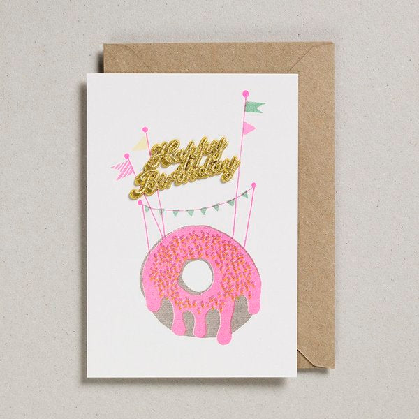 Pink Doughnut Petra Boase Birthday Card