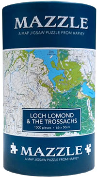 Mazzle Loch Lomond & Trossachs Map 1000 Piece Jigsaw Puzzle