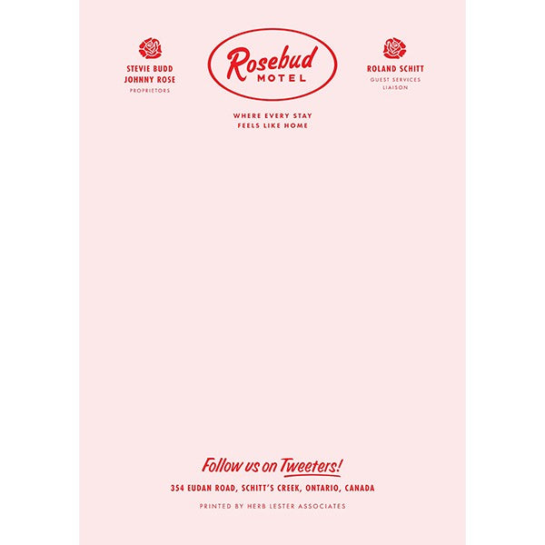 Rosebud Motel Schitt's Creek TV Notepad